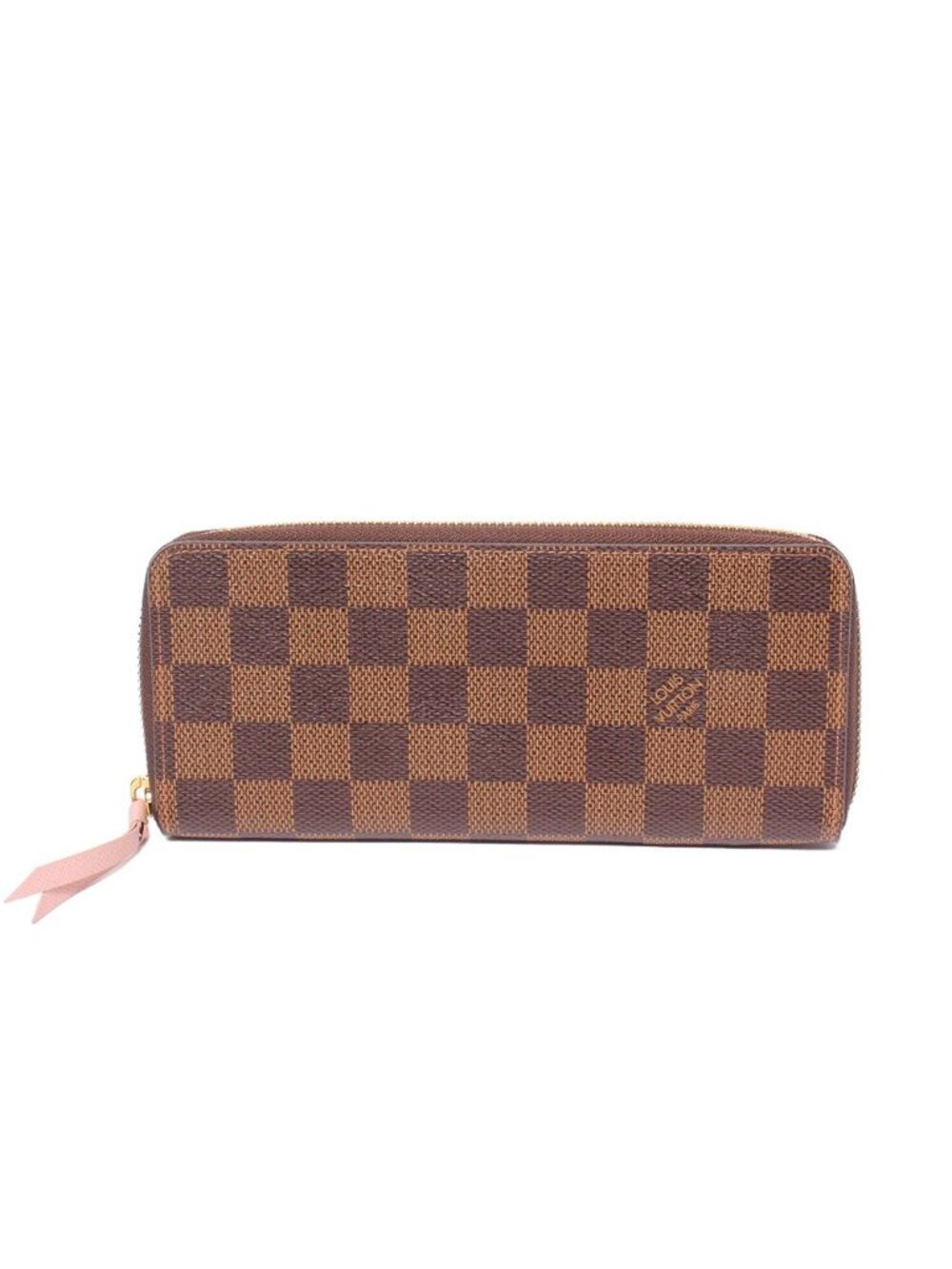 Louis Vuitton Zip Around Wallet Portefeuille Clemence Damier Ebene